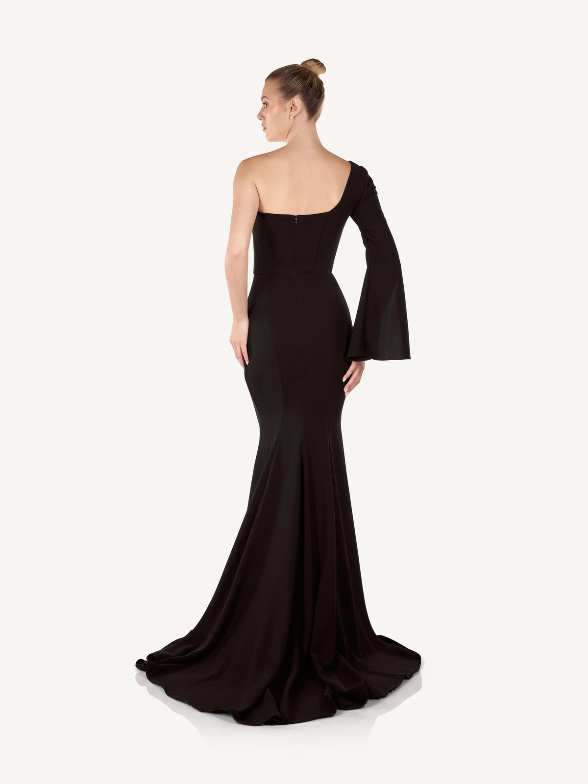 Asymmetric Maxi Dress with Crystal Embellishments, Ophélie