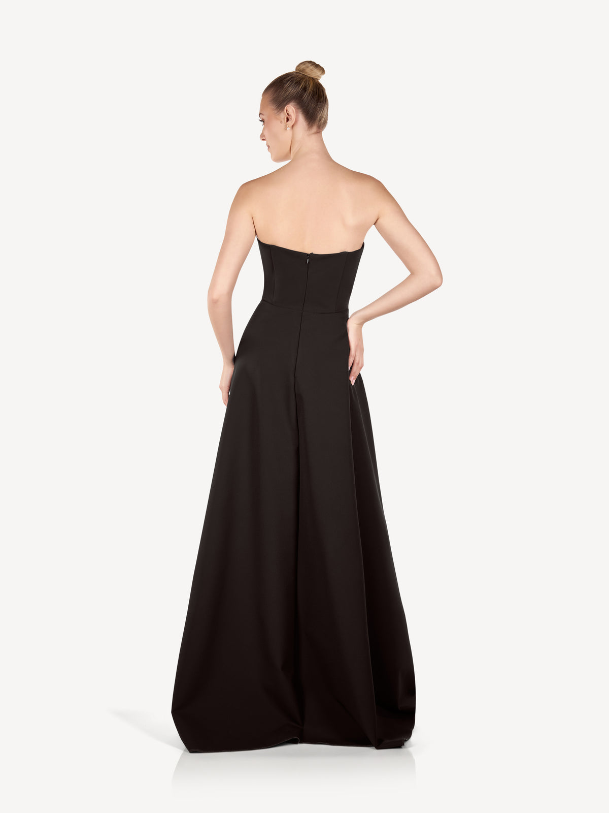 Maxi Dress with Applied Corset and Full Skirt, Étoile Noire